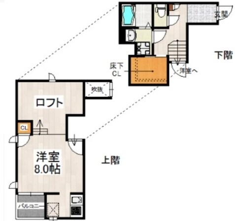 CB馬橋ミシェルの物件間取画像